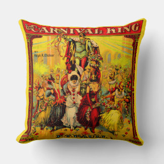 circa 1915 sheet music The Carnival King print Throw Pillow