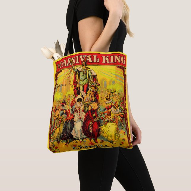 circa 1915 sheet music The Carnival King print Tote Bag (Close Up)