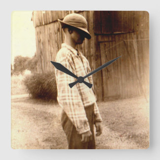 circa 1920 bashful Harry Square Wall Clock