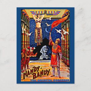 circa 1920 Handy-Bandy magician poster Postcard