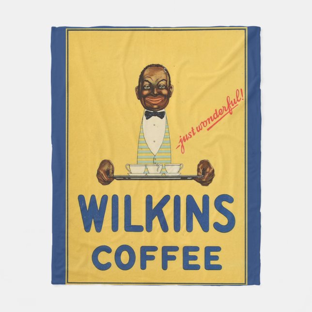 circa 1930 Wilkins Coffee ad print Fleece Blanket (Front)