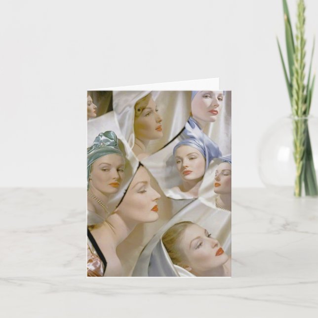 circa 1940 beautiful women note card (Front)