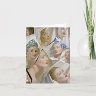 circa 1940 beautiful women note card
