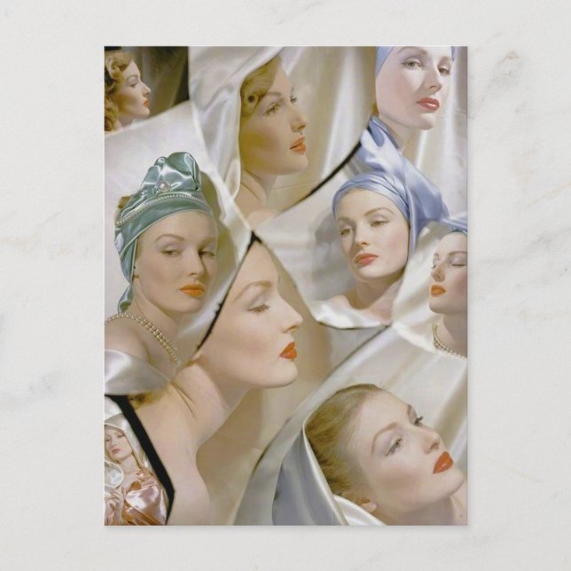 circa 1940 beautiful women postcard (Front)