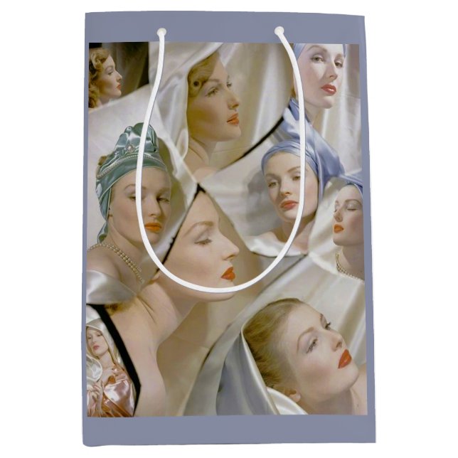 circa 1940 beautiful women print medium gift bag (Front)