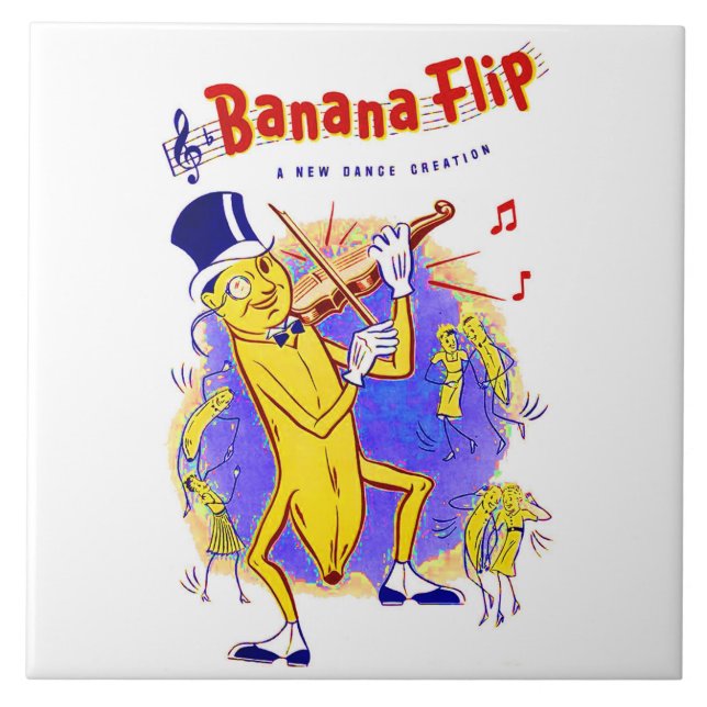 circa 1950 Banana Flip sheet music cover Ceramic Tile (Front)