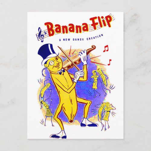circa 1950 Banana Flip sheet music cover Postcard