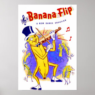 circa 1950 Banana Flip sheet music Poster
