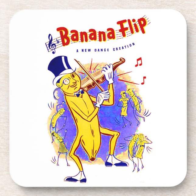 circa 1950 Banana Flip sheet music print Beverage Coaster (Front)