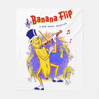 circa 1950 Banana Flip sheet music print Fleece Blanket