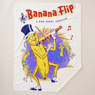 circa 1950 Banana Flip sheet music print Sherpa Blanket