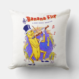 circa 1950 Banana Flip sheet music print Throw Pillow
