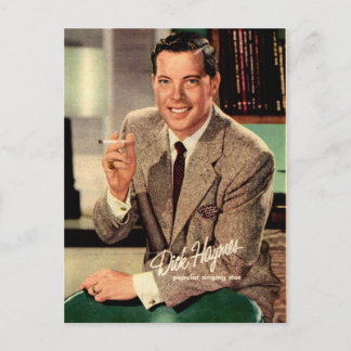 circa 1950 Dick Haymes from cigarette ad Postcard