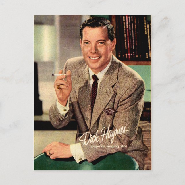 circa 1950 Dick Haymes from cigarette ad Postcard (Front)
