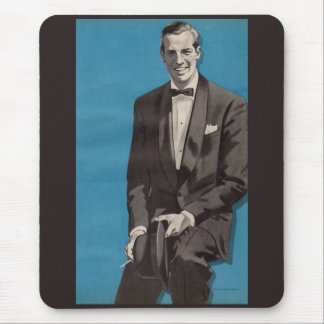 circa 1950 handsome man wearing tuxedo mouse pad