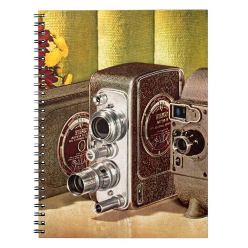 circa 1950 home movie cameras ad notebook
