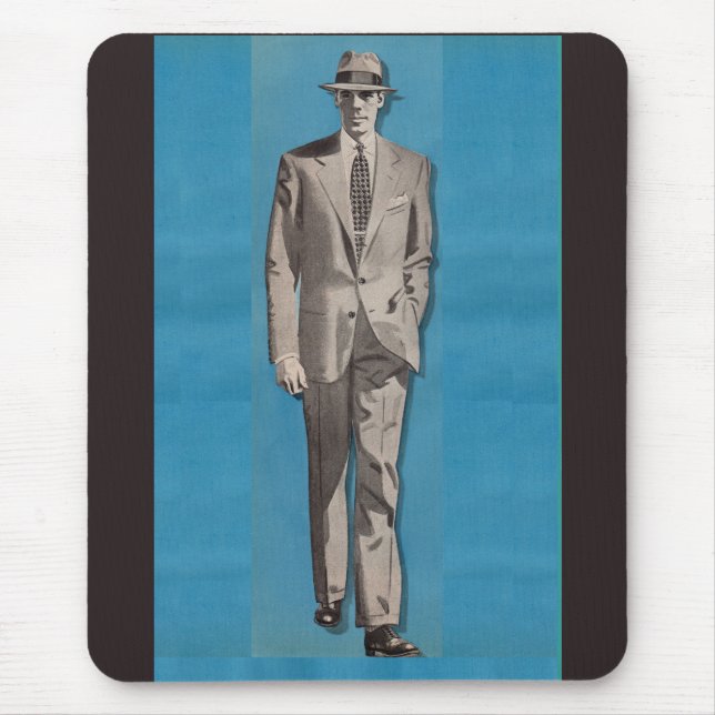 circa 1950 sharp dresser man mouse pad (Front)