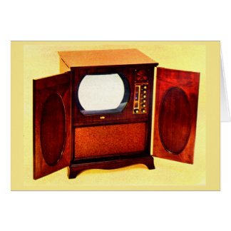 circa 1950 television set no. 1 cards