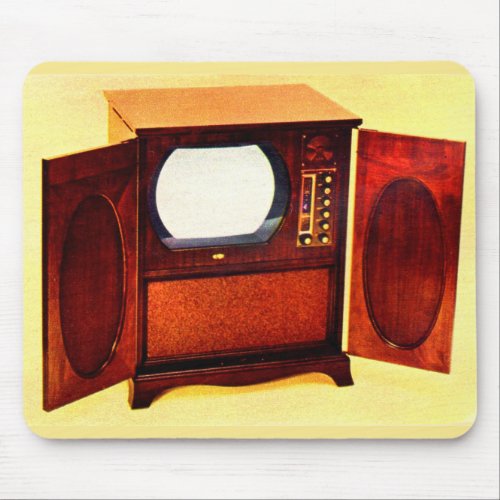 circa 1950 television set no 1 mouse pad