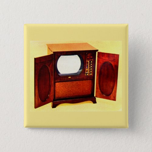 circa 1950 television set no 1 pinback button