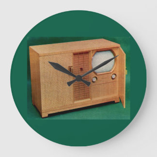 circa 1951 television set Danish modern no. 2 Large Clock