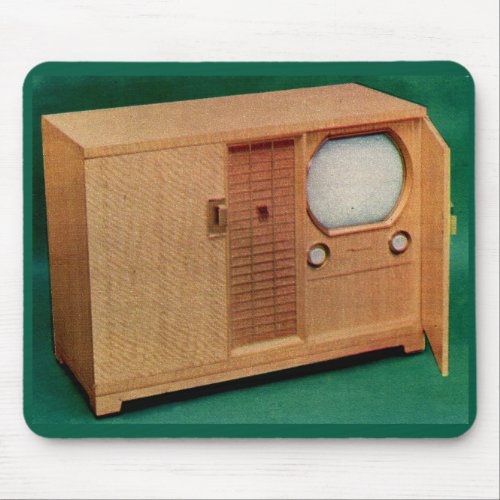 circa 1951 television set Danish modern no 2 Mouse Pad