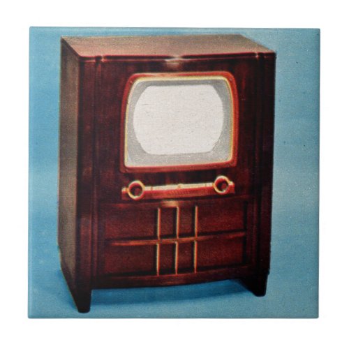 circa 1951 television set no 3 ceramic tile