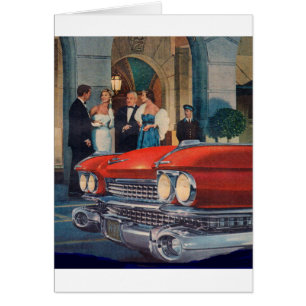 circa 1960 red Cadillac grille Cards