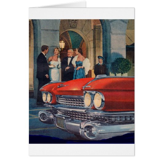 circa 1960 red Cadillac grille Cards (Front)