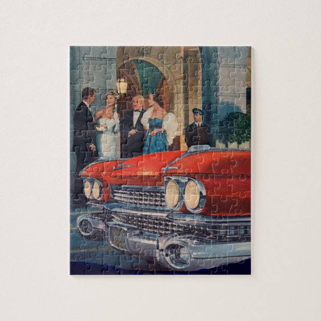circa 1960 red Cadillac grille Jigsaw Puzzle (Vertical)