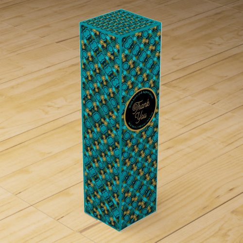 Circalia  Teal Green  Gold  Wine Box