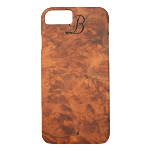 Circassian Walnut Burl iPhone 7 case monogram