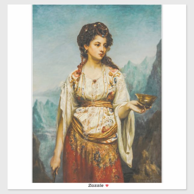 Circe by Jean Jules Bardin (1875) Sticker (Sheet)