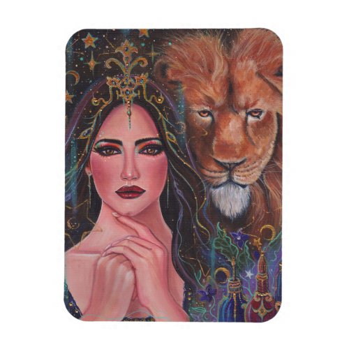 Circe goddess Stretched Canvas Print by Renee  Magnet