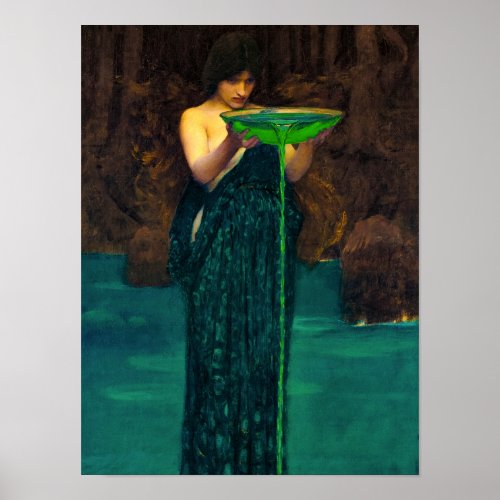 Circe Invidiosa 1892 by John William Waterhouse Poster