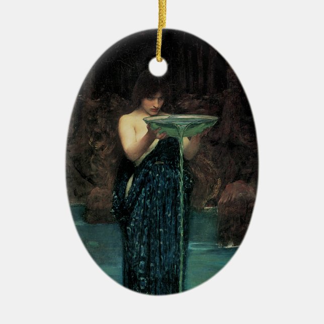 Circe Invidiosa by John William Waterhouse Ceramic Ornament (Front)