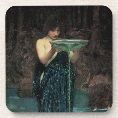 Circe Invidiosa by John William Waterhouse Drink Coaster