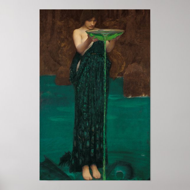 Circe Invidiosa by John William Waterhouse Poster (Front)