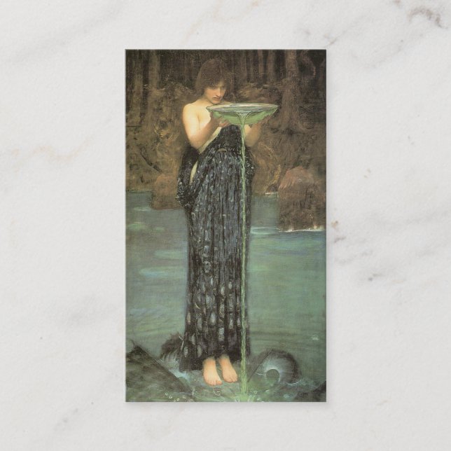 Circe Invidiosa - John William Waterhouse Business Card (Front)