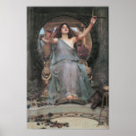 Circe Offering Cup to Ulysses Waterhouse Poster