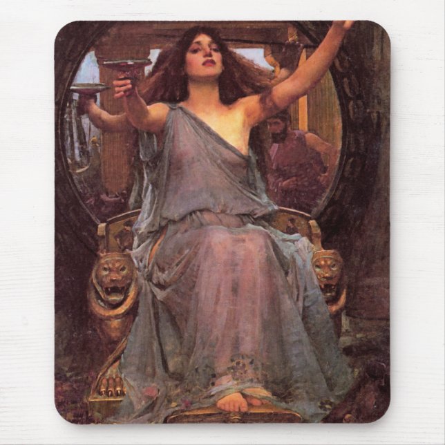 "Circe Offering the Cup to Odysseus" Mouse Pad (Front)