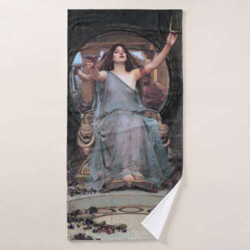 Circe Offering the Cup to Odysseus Waterhouse Bath Towel