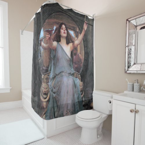 Circe Offering the Cup to Odysseus Waterhouse Shower Curtain