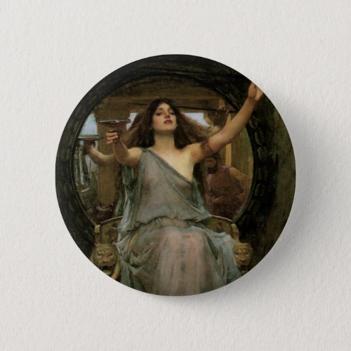 Circe Offering the Cup to Ulysses by JW Waterhouse Button