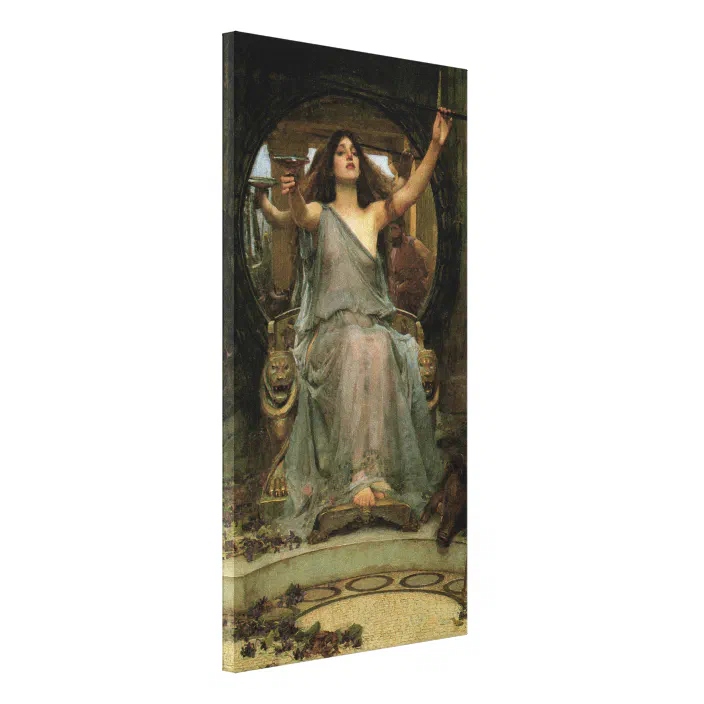 Circe Offering the Cup to Ulysses Printed Canvas Picture Multiple Sizes JWW 
