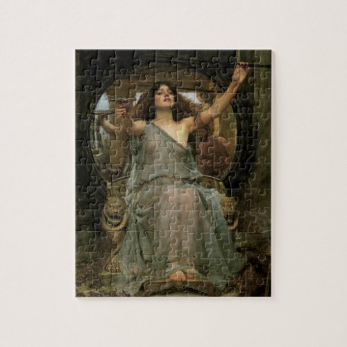 Circe Offering the Cup to Ulysses by JW Waterhouse Jigsaw Puzzle
