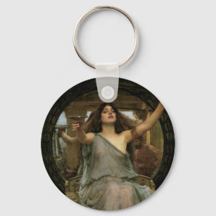 Circe Offering the Cup to Ulysses by JW Waterhouse Keychain