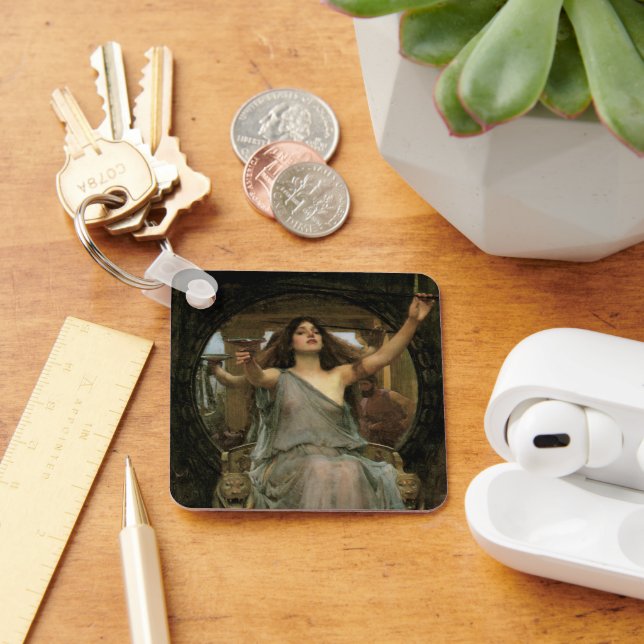 Circe Offering the Cup to Ulysses by JW Waterhouse Keychain (Desk)