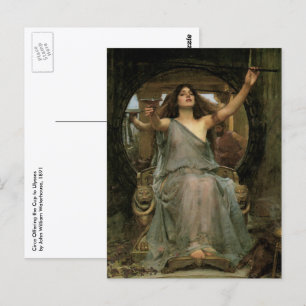 Circe Offering the Cup to Ulysses by JW Waterhouse Postcard