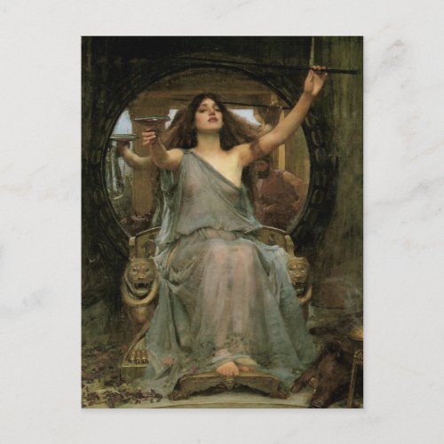 Circe Offering the Cup to Ulysses by JW Waterhouse Postcard